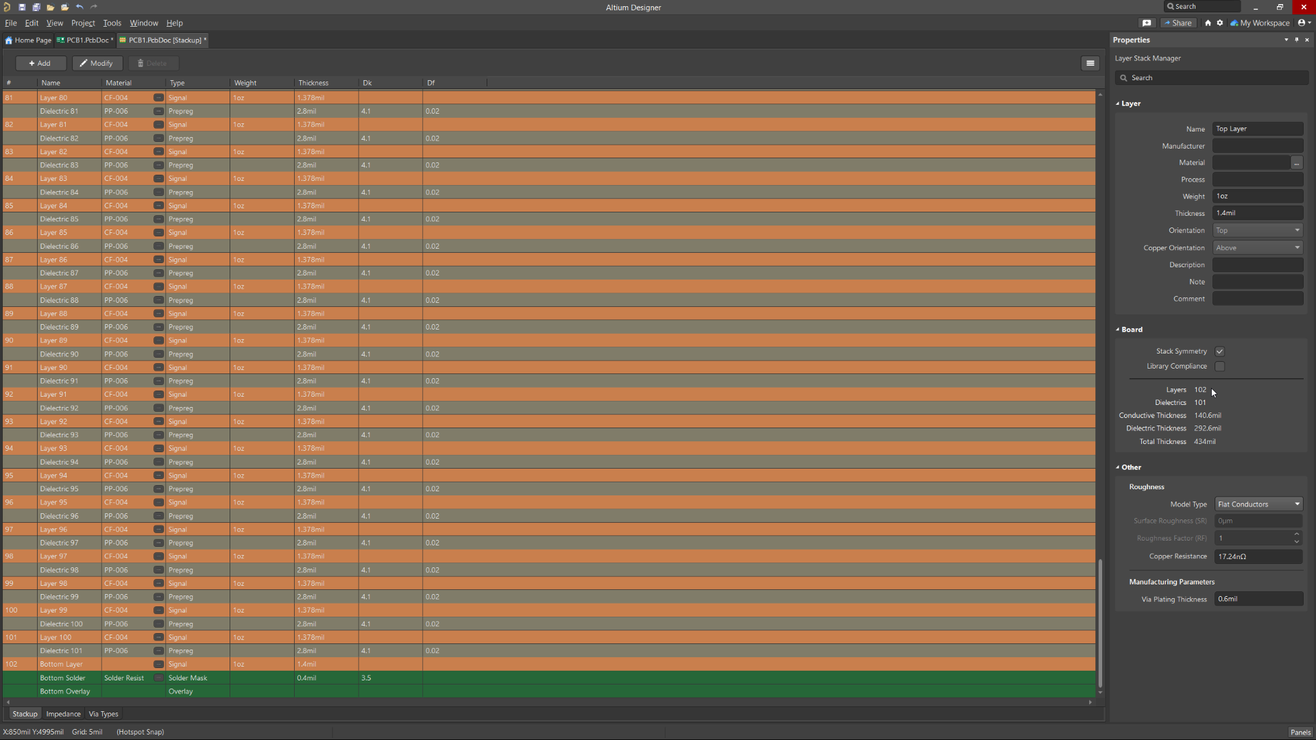 Support for Increased Signal Layers